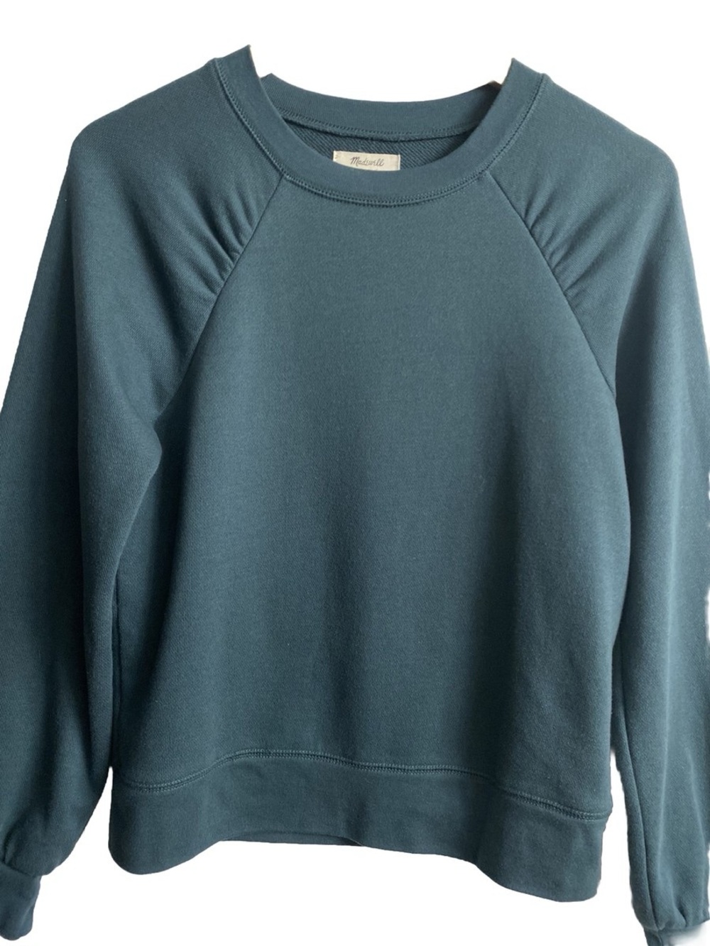 Madewell Teal Pullover Sweatshirt